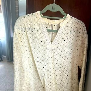 Cream Eyelet Tunic